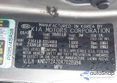 2010 Kia Soul Sport из США, поврежденный, VIN KNDJT2A20A7028994